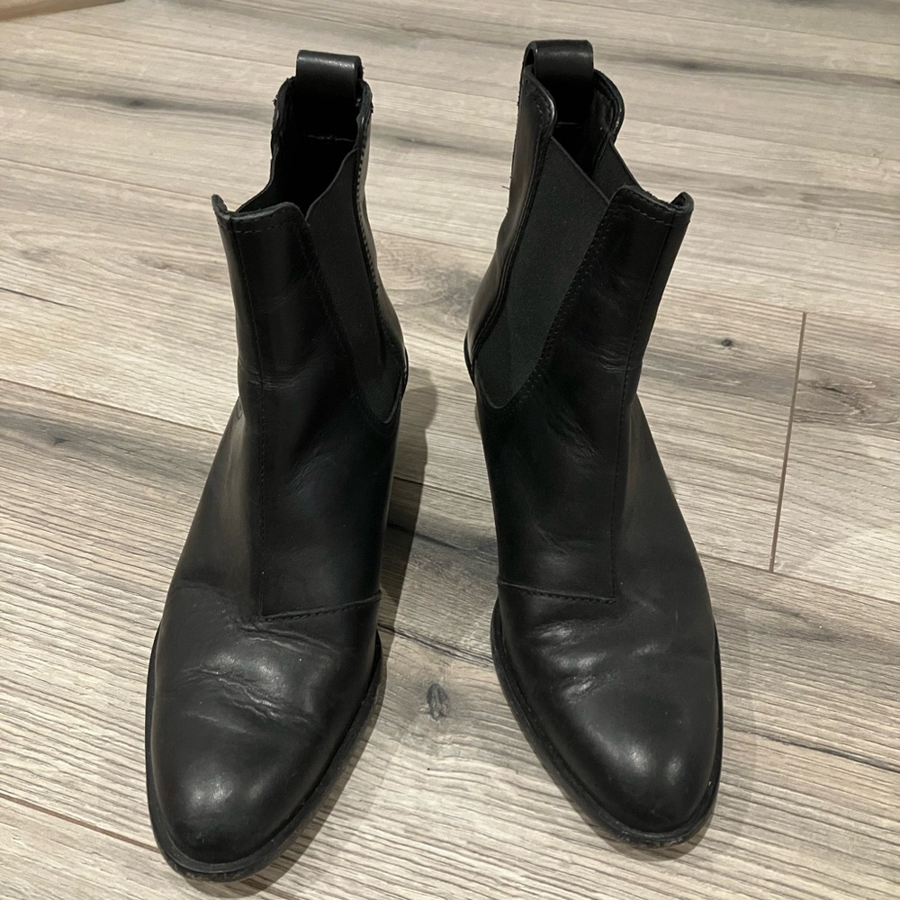rag & bone Black Leather Heeled Boots